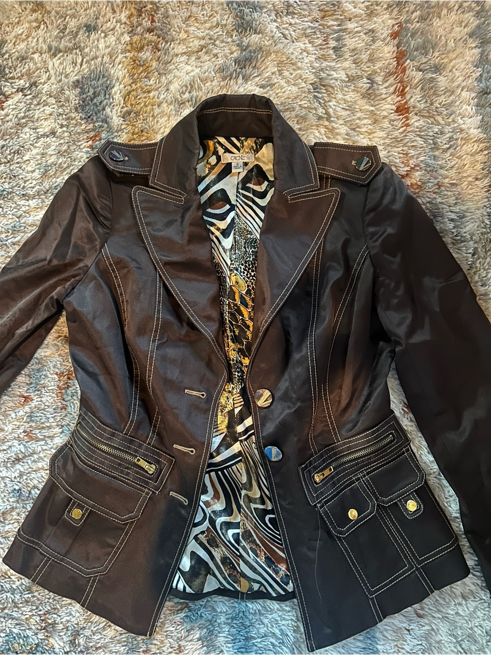 Vintage Cache Jacket in Dark Brown